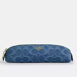 New Release Coach Signature Denim Pencil Case